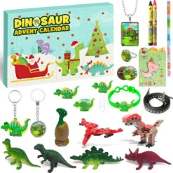 Adventskalender Mit Abwechslungsreichen Dinosaurier Spielzeug Figuren
