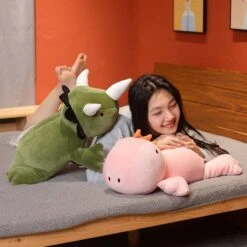 Kuscheltier Dinosaurier In Rosa Oder Grün (ca. 38 Cm / 60 Cm) -Dinosaurier-Spielzeug S8794bc54f2364a8f82789349fb3801884