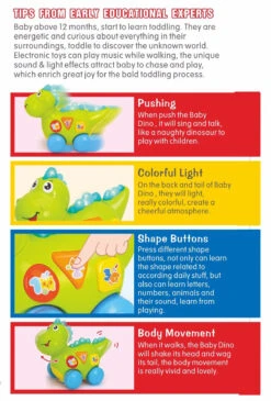 Baby Dinosaurier Mit Sound Und Licht Für Kleinkinder -Dinosaurier-Spielzeug product image 1099516384