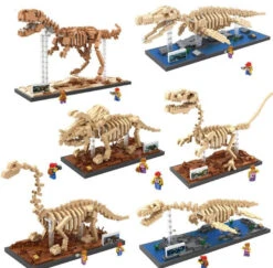 Tyrannosaurus Plesiosaurus Fossil Dinosaurier Modelle Baustein Set