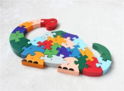 Niedliches Dinosaurier Holz Puzzle Mit ABC Zum Lernen -Dinosaurier-Spielzeug product image 1149391056