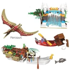 Jurassic World Bausteinset Dino Mit Mysteriösem Wasserfall Und Pterosaurier -Dinosaurier-Spielzeug product image 1212897604
