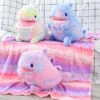 Kawaii Regenbogen Dinosaurier Dino Kuscheltier Stofftier Flauschig