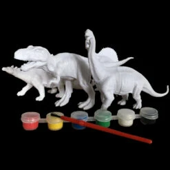 Dinosaurier Figuren Zum Anmalen Inkl. Pinsel Und Farbe