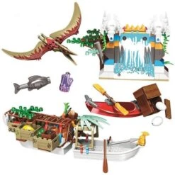 Jurassic World Bausteinset Dino Mit Mysteriösem Wasserfall Und Pterosaurier -Dinosaurier-Spielzeug product image 1339543737