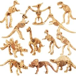 Dinosaurier Fossile Skelette Figuren Set (12 Stk.)
