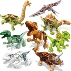 8 Stk. Dinosaurier Baustein Figuren Set
