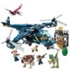 Jurassic Park Dinosaurier Mega Hubschrauber Baustein Set Mit Figuren