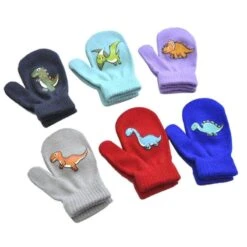 Cartoon Dinosaurier Kinder (1-5 Jahre) Handschuhe