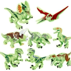 Grüne Dinosaurier Im Set (8 Dinosaurier Spielzeug Figuren)