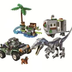 Jurassic Park Dinosaurier Bausteine Set Mit Jeep, Wohnwagen Und Figuren