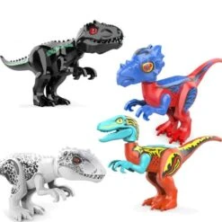 T-Rex Und Raptoren Dino Set (4 Figuren) Mit Sound Funktion