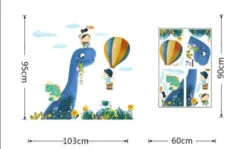 Großer Langhals Dino Wand Aufkleber -Dinosaurier-Spielzeug product image 1664193381