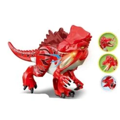 Roter Stegosaurus Dinosaurier Baustein Figur Mit Sound Ca. 29cm