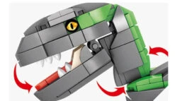 Velociraptor Baustein Set - 3 Dinos Zum Selbstbauen (1780 Teile) -Dinosaurier-Spielzeug product image 1760191509