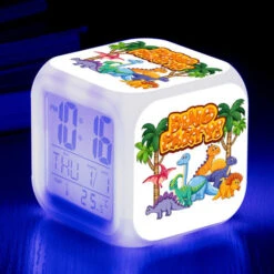 LED Digital Wecker Mit Dinosaurier Print Und Licht -Dinosaurier-Spielzeug product image 1815816355