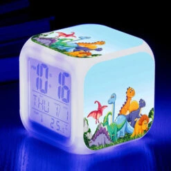 LED Digital Wecker Mit Dinosaurier Print Und Licht -Dinosaurier-Spielzeug product image 1815816357