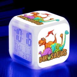 LED Digital Wecker Mit Dinosaurier Print Und Licht -Dinosaurier-Spielzeug product image 1815816358