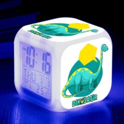 LED Digital Wecker Mit Dinosaurier Print Und Licht -Dinosaurier-Spielzeug product image 1815816359