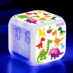 LED Digital Wecker Mit Dinosaurier Print Und Licht -Dinosaurier-Spielzeug product image 1815816360