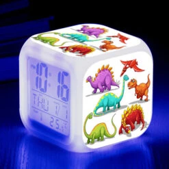 LED Digital Wecker Mit Dinosaurier Print Und Licht -Dinosaurier-Spielzeug product image 1815816362
