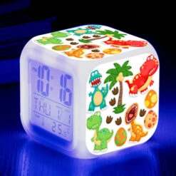 LED Digital Wecker Mit Dinosaurier Print Und Licht -Dinosaurier-Spielzeug product image 1815816363