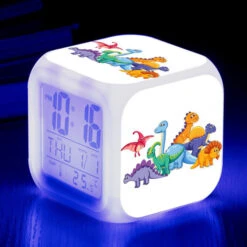 LED Digital Wecker Mit Dinosaurier Print Und Licht -Dinosaurier-Spielzeug product image 1815816364