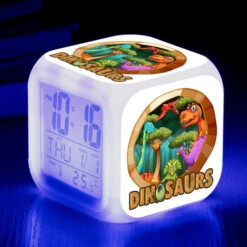 LED Digital Wecker Mit Dinosaurier Print Und Licht -Dinosaurier-Spielzeug product image 1815816365