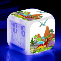LED Digital Wecker Mit Dinosaurier Print Und Licht -Dinosaurier-Spielzeug product image 1815816368
