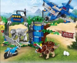 Jurassic Park World Tyrannosaurus Triceratops Flugzeug Baustein Set (347 Teile)