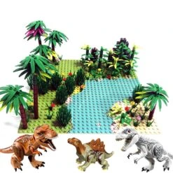 Dinosaurier Spiel Set Mit Figuren Und Bausteinen