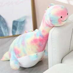 Niedlicher XXL Regenbogen Dinosaurier Kuscheltier