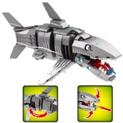 Megalodon Jurassic World Baustein Hai (625 Teile) -Dinosaurier-Spielzeug product image 1830475035