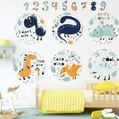 Lustige Comic Dino Sticker Wandtattoo Für Das Kinderzimmer -Dinosaurier-Spielzeug product image 1833114681