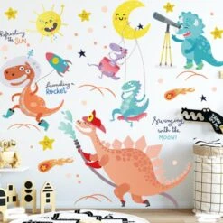 Lustige Comic Dino Sticker Wandtattoo Für Das Kinderzimmer -Dinosaurier-Spielzeug product image 1833114683