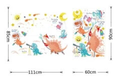 Lustige Comic Dino Sticker Wandtattoo Für Das Kinderzimmer -Dinosaurier-Spielzeug product image 1833114703