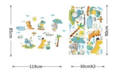 Lustige Comic Dino Sticker Wandtattoo Für Das Kinderzimmer -Dinosaurier-Spielzeug product image 1833114704