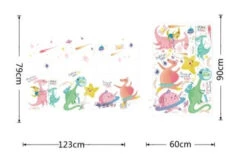 Lustige Comic Dino Sticker Wandtattoo Für Das Kinderzimmer -Dinosaurier-Spielzeug product image 1833114706