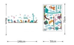 Hello Dinosaur Langhals DIno Wand Tattoo Aufkleber -Dinosaurier-Spielzeug product image 1833122759