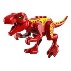Roter T-Rex Baustein Figur (ca. 11 X 8 X 5cm)