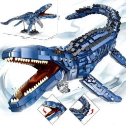 Mächtiger Mosasaurier XXL Baustein Figur (1859 Teile) Dino Technic Serie