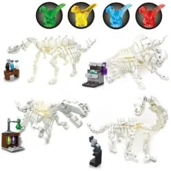 Großes Set Klemmbausteine Mit Forscher-Labor Und Dino-Skeletten