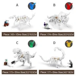 Großes Set Klemmbausteine Mit Forscher-Labor Und Dino-Skeletten -Dinosaurier-Spielzeug product image 1850761923