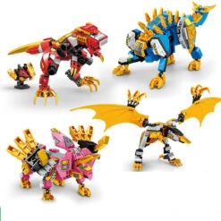 Konstruktionsspielzeug Für Kinder: Dino-Transformers - 4 Teile In 1 -Dinosaurier-Spielzeug product image 1850762599