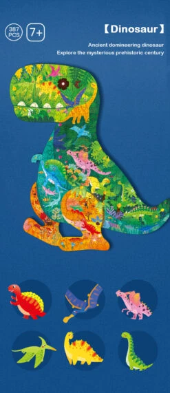 Dinosaurier Konturen Puzzle, 377 Teile -Dinosaurier-Spielzeug product image 1851533912