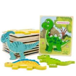 6 Stk. Niedliche Dinosaurier Holz Puzzle Für Kinder