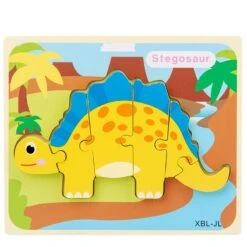 6 Stk. Niedliche Dinosaurier Holz Puzzle Für Kinder -Dinosaurier-Spielzeug product image 1854117165