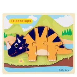 6 Stk. Niedliche Dinosaurier Holz Puzzle Für Kinder -Dinosaurier-Spielzeug product image 1854117166