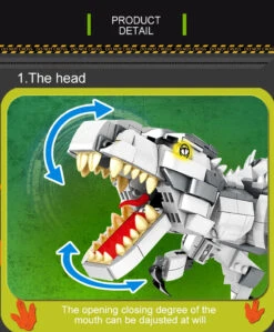 Jurassic World Dinosaurier T-Rex Tyrannosaurus Baustein Set (866 Teile) -Dinosaurier-Spielzeug product image 1869907748