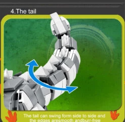 Jurassic World Dinosaurier T-Rex Tyrannosaurus Baustein Set (866 Teile) -Dinosaurier-Spielzeug product image 1869907751